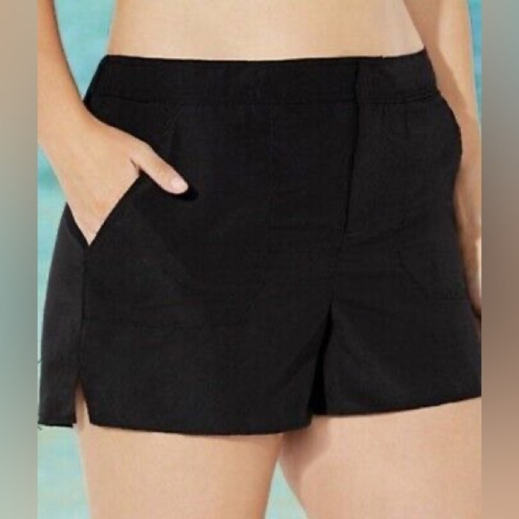 NWT Swimsuits For All Cargo Swim Shorts Chlorine Resistant Black - Picture 1 of 6